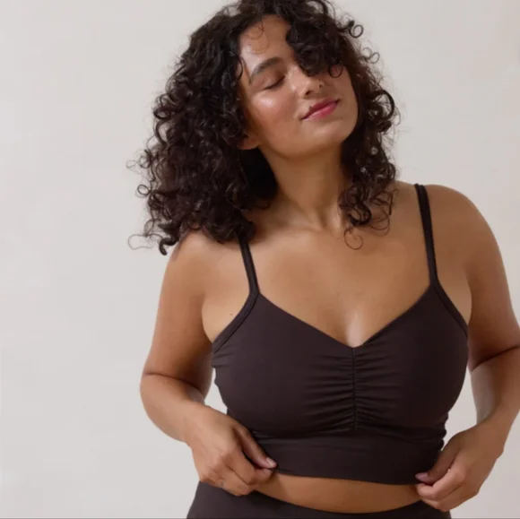 Elegant Brown Ruched Bralette - Picture 13 of 13